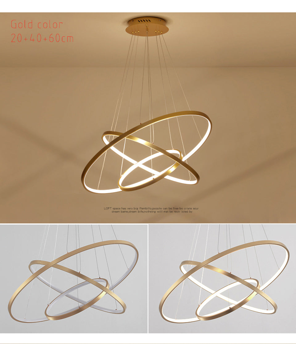 Lampe Suspendue Moderne Ring pour Salon