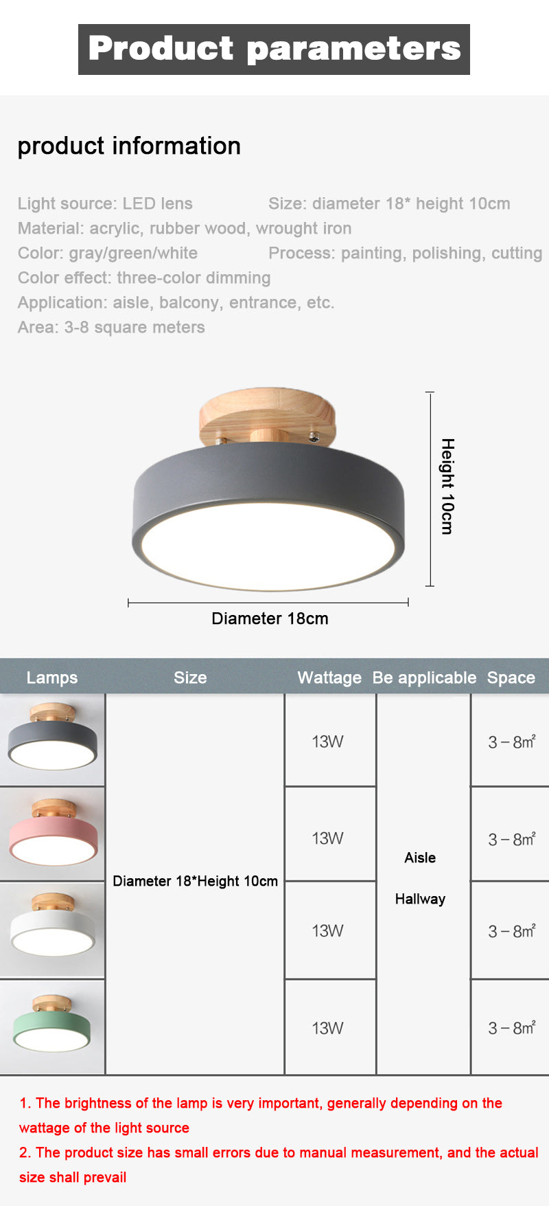 Plafonnier Nordique Support pour Couloir et Salon