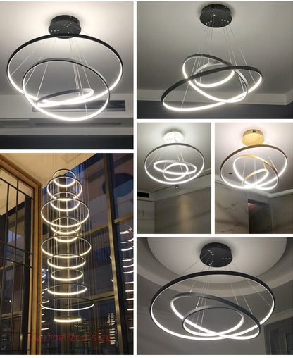 Lampe Suspendue Moderne Ring pour Salon