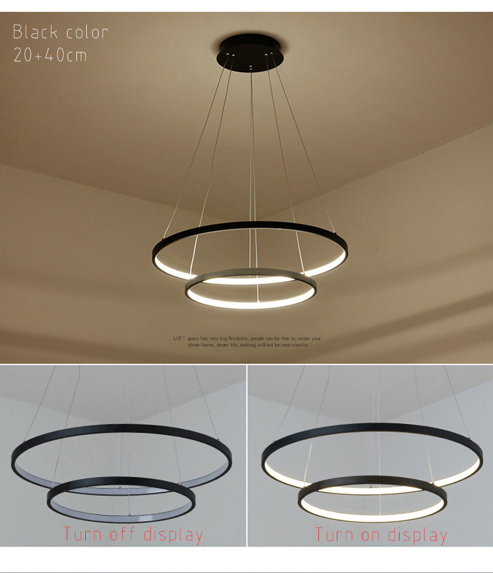 Lampe Suspendue Moderne Ring pour Salon