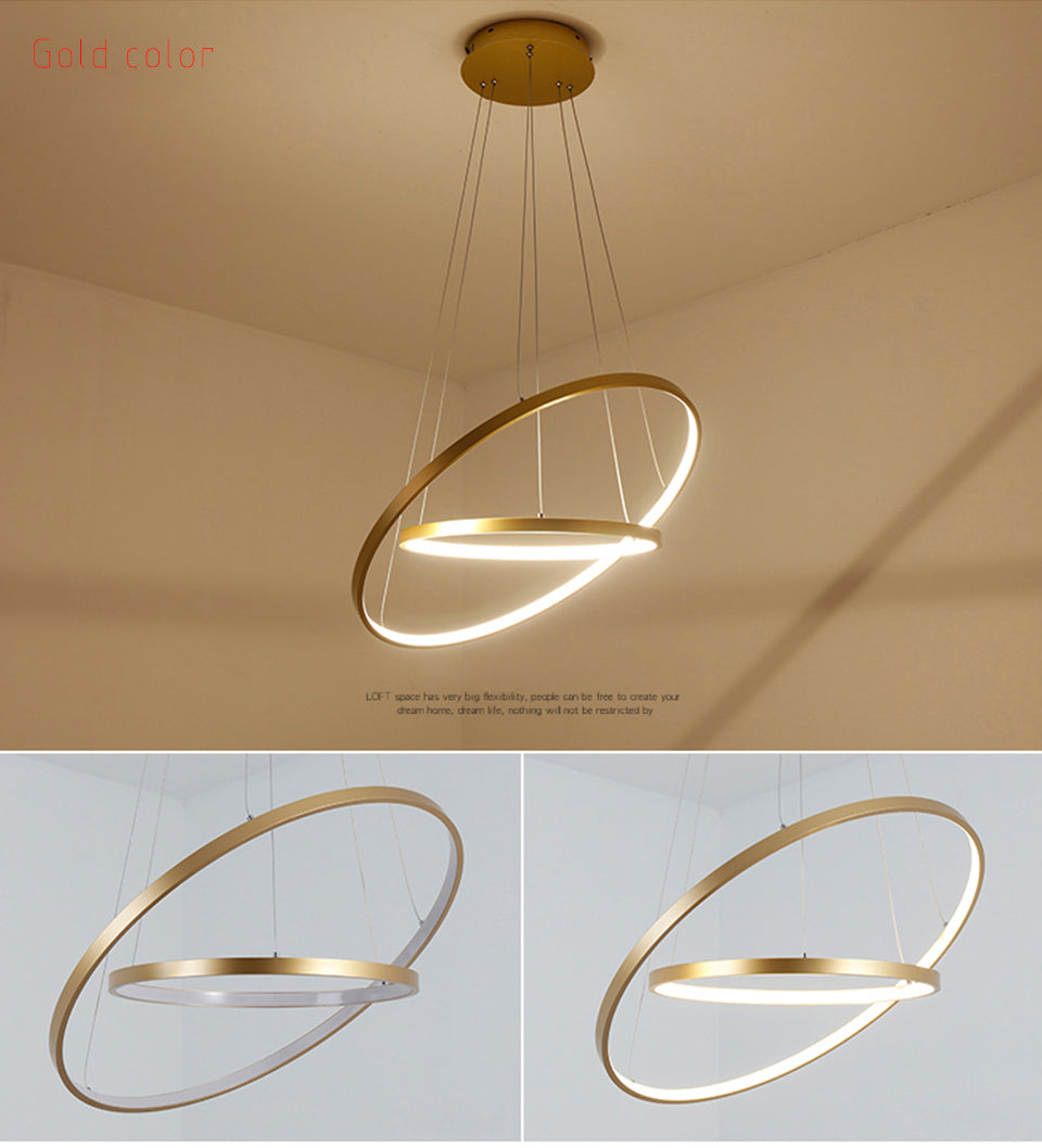 Lampe Suspendue Moderne Ring pour Salon