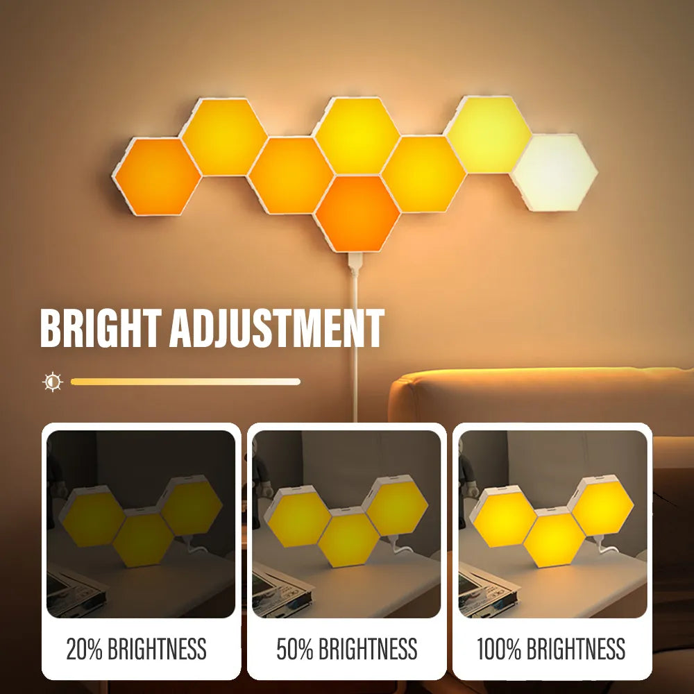 Applique Mural LED RGB Hexagone