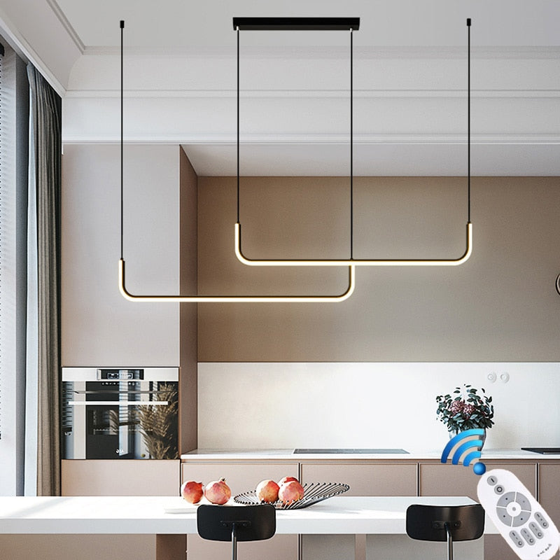 Lampe Suspendue Moderne Linéaire pour Cuisine