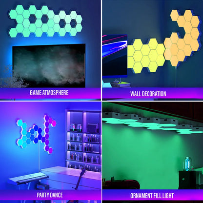 Applique Mural LED RGB Hexagone