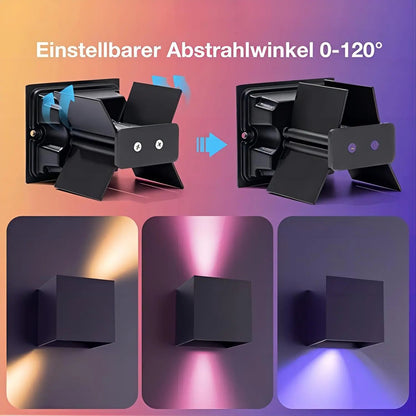 Applique Mural LED RGB Cube