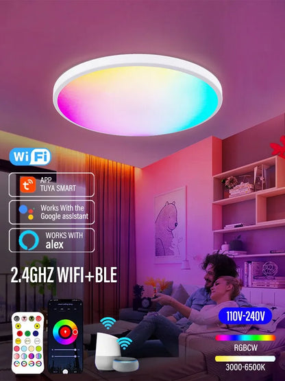 Plafonnier LED RGB Classique Pour Chambre