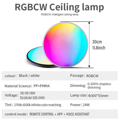 Plafonnier LED RGB Classique Pour Chambre