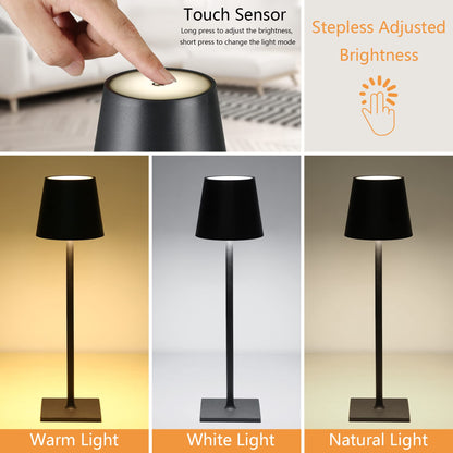 Lampe de Table Tactile Classique sans fil rechargeable USB-C