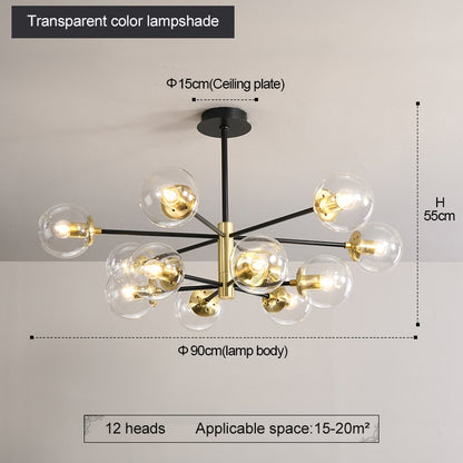 Suspendu Moderne Boule de Verre pour Salon